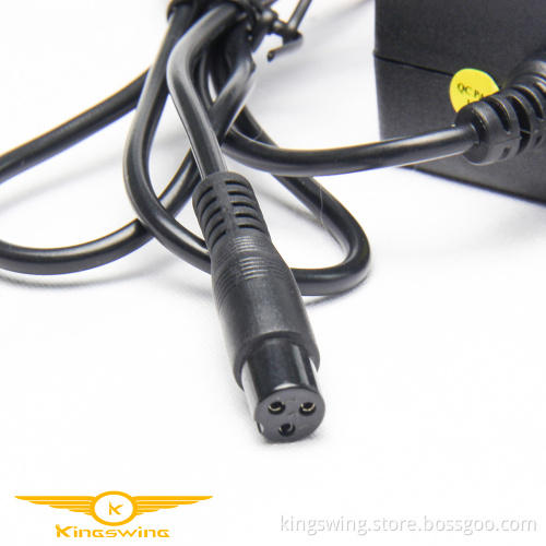 Factory UL CE Approved 42V 1.5A 3 Prong Inline Universal Lithium Battery Power Charger Adapter for Electric Self Balance Scooter